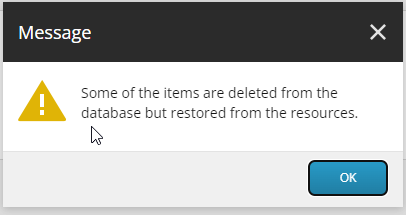 delete restored